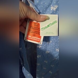 NWT Molly Malone Flannel Blue Floral Cotton Robe